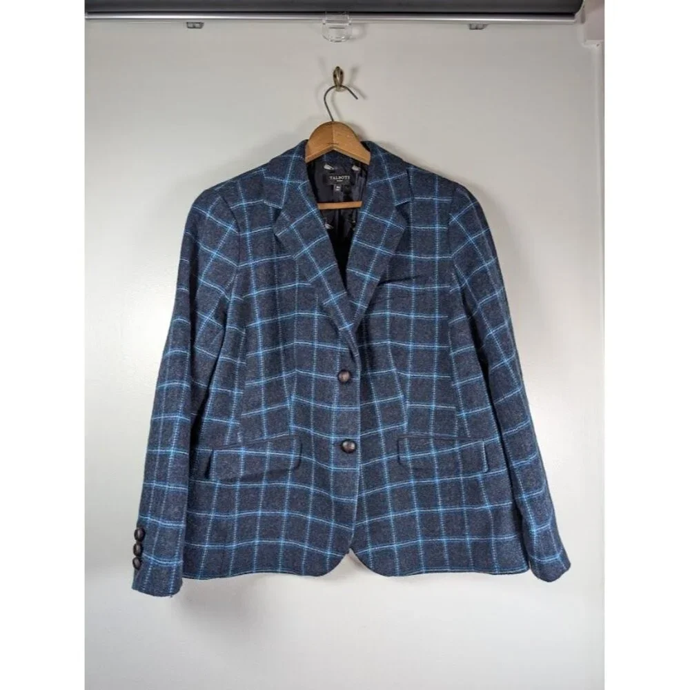 Talbots Blazer‎ Women's Size 18W Wool Jacket Duck Lined Academia Career Preppy